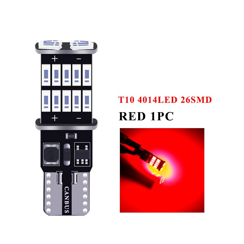 Red T10 26SMD
